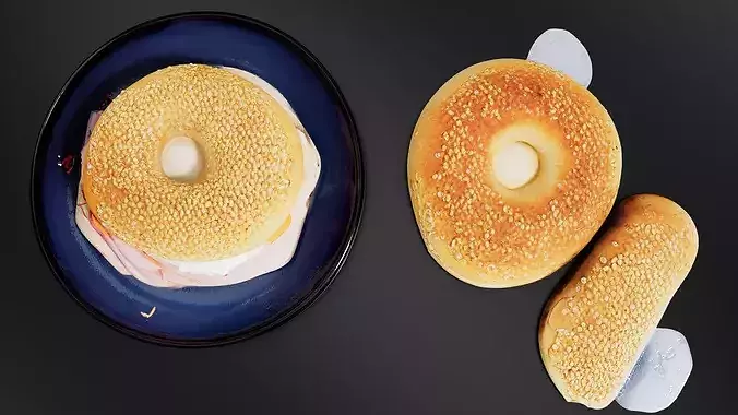 bagel Sandwich 04 3D print model 6