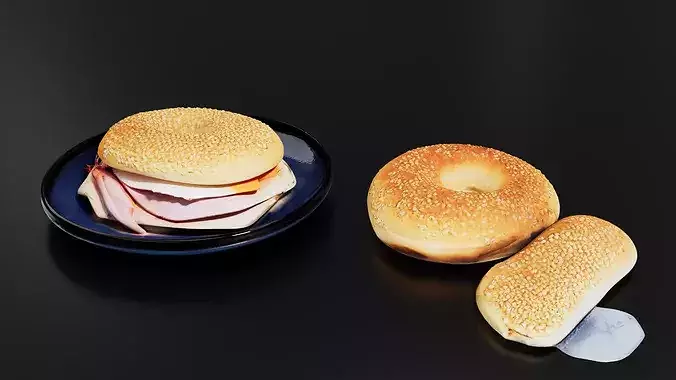 bagel Sandwich 04 3D print model 3