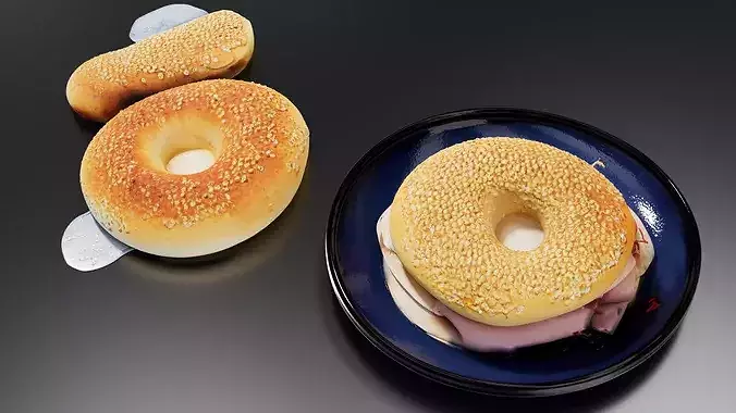 bagel Sandwich 04 3D print model 5