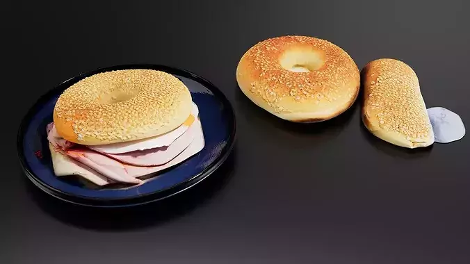 bagel Sandwich 04 3D print model 2