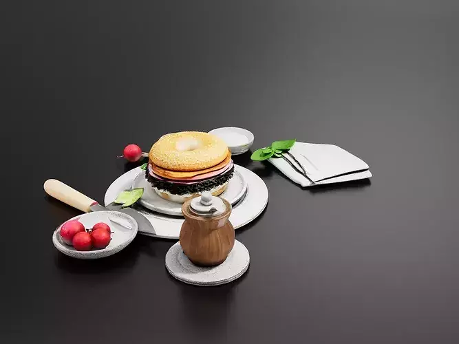 bagel Sandwich 05 3D print model
