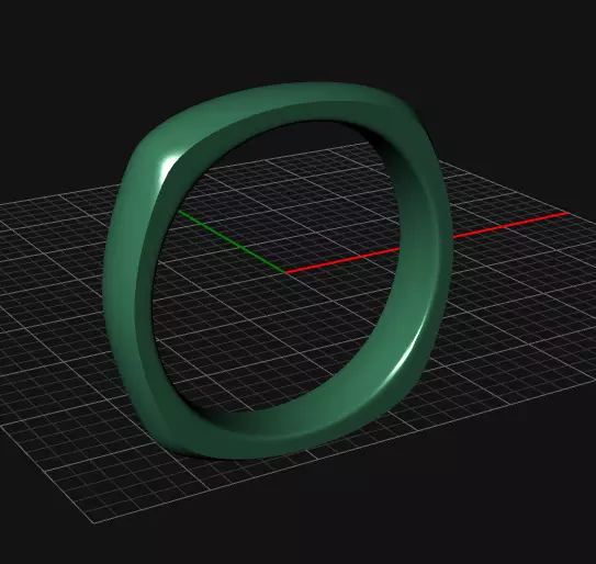Soft Square Wedding Band Size 7 3D print model