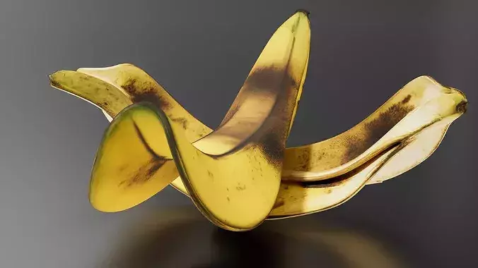 Banana peel 03 3D print model 4