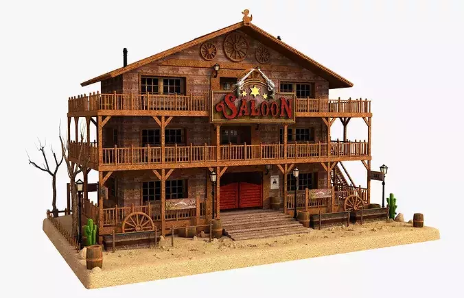 Western Saloon v2 3D model