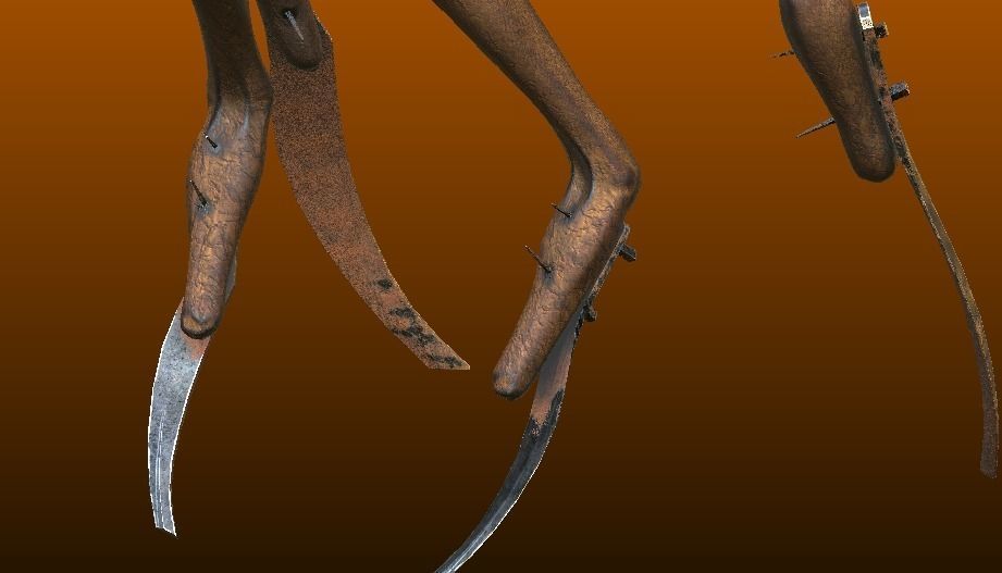 The Stalker humanoid creature with long arms and legs Low-poly 3D model_16