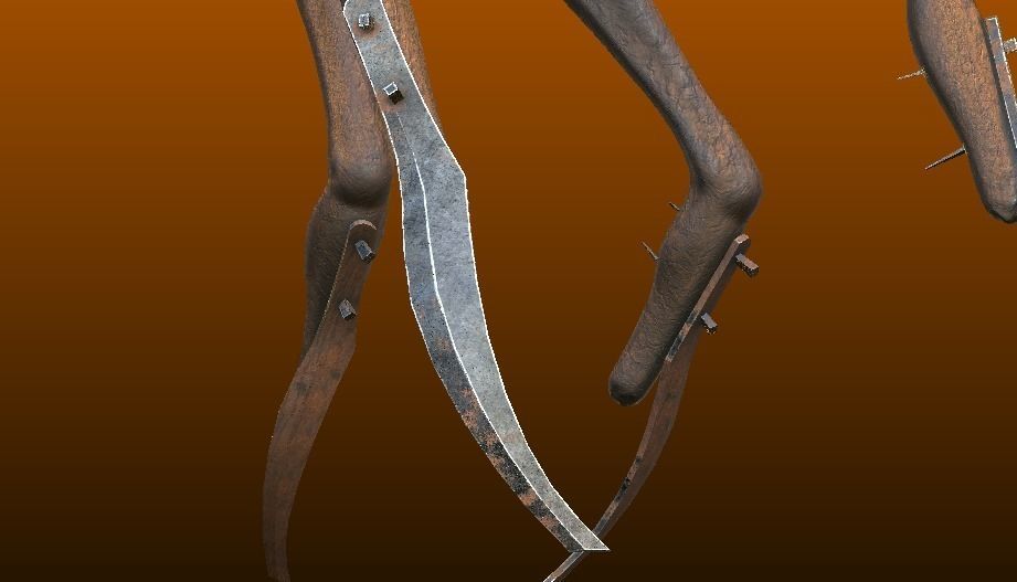 The Stalker humanoid creature with long arms and legs Low-poly 3D model_7