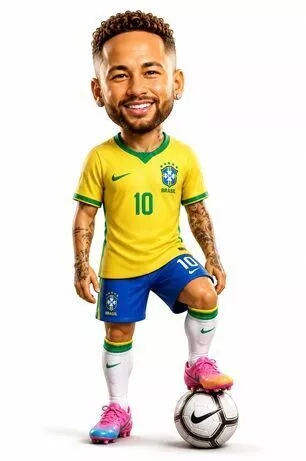 Neymar - Brasil Team - World Cup Football Printable Doll 3D print model