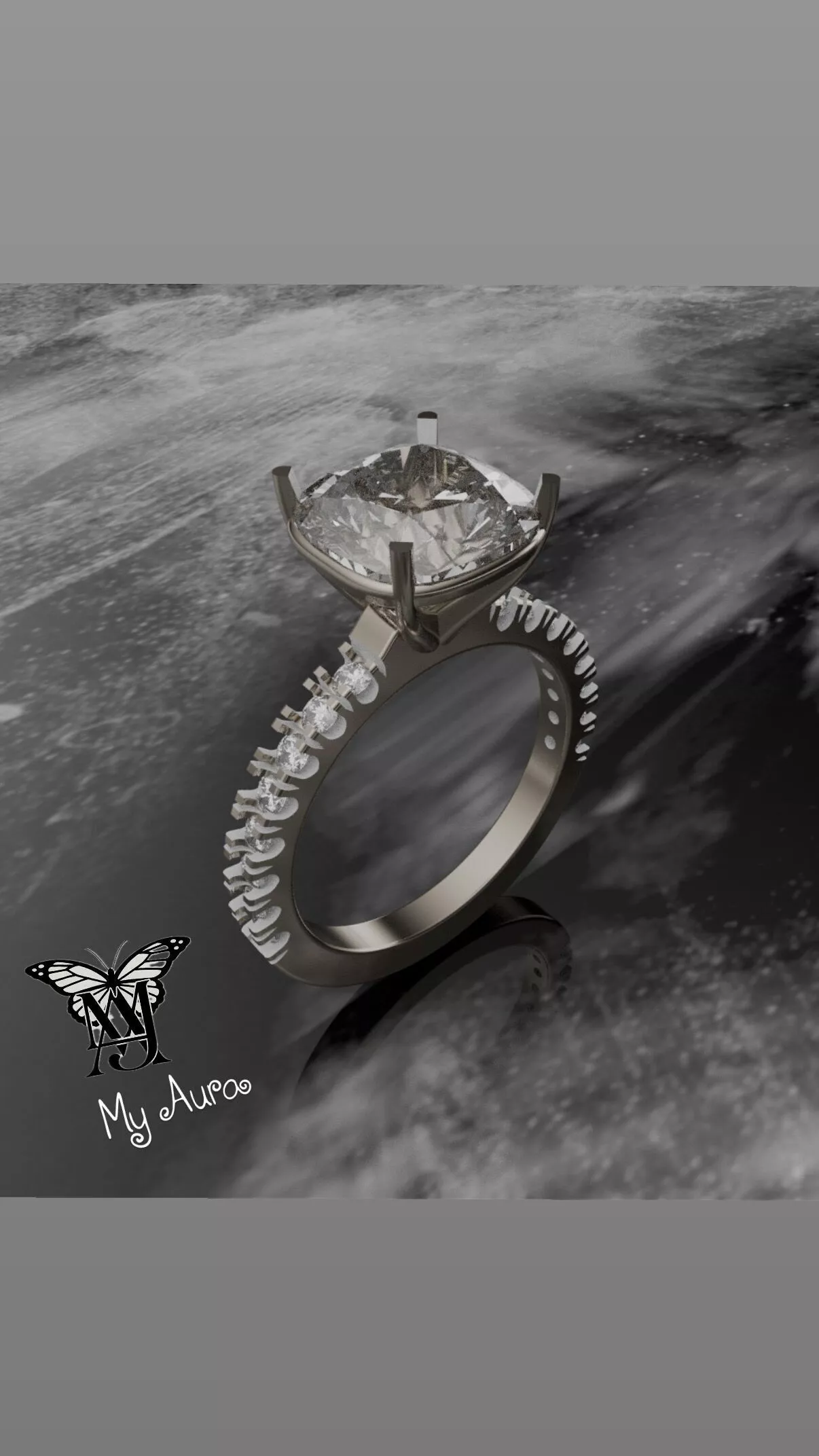 Halo Pave Band Ring 3D print model