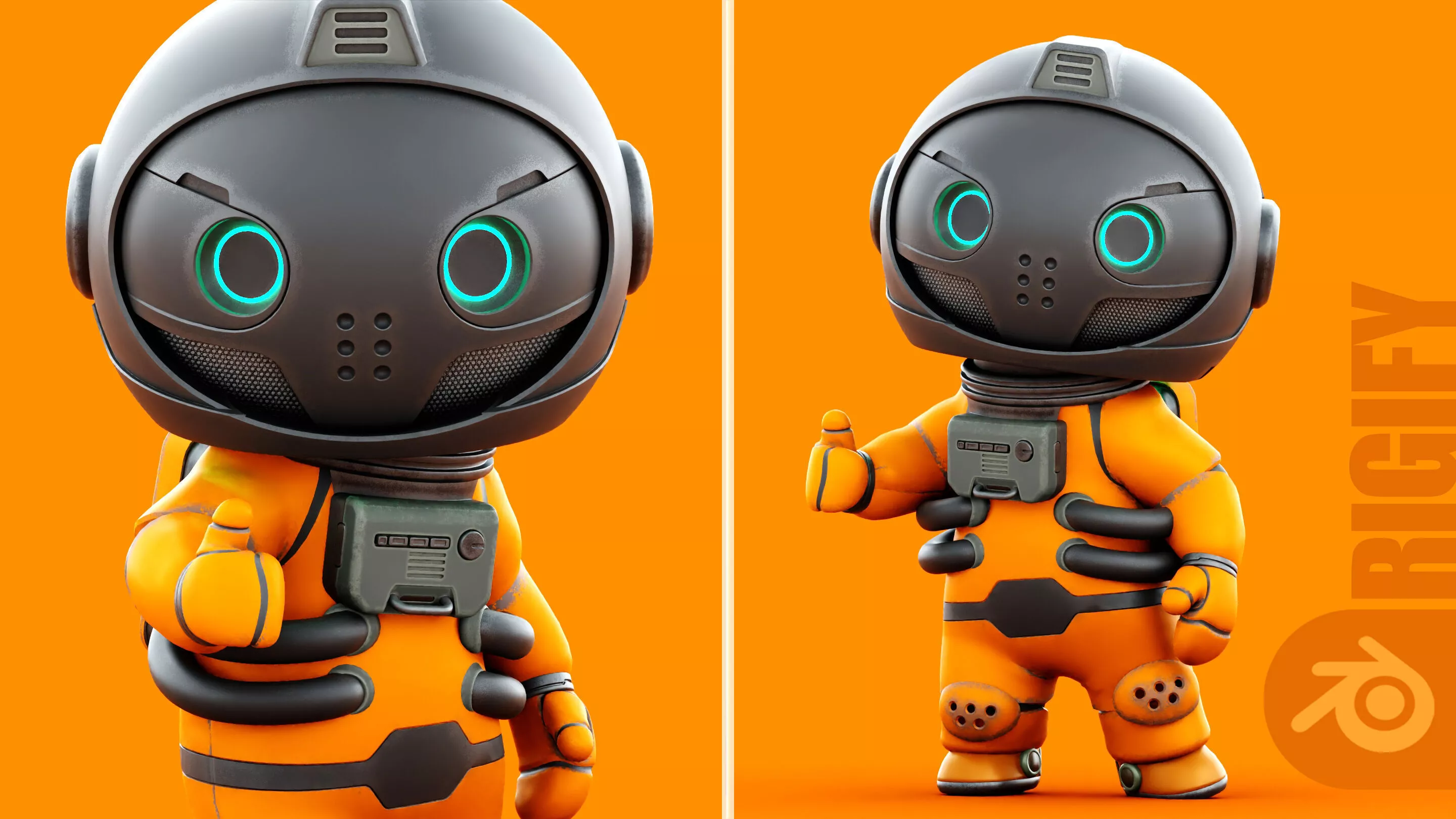 SPACE MAN-07 RIGGED 3D model