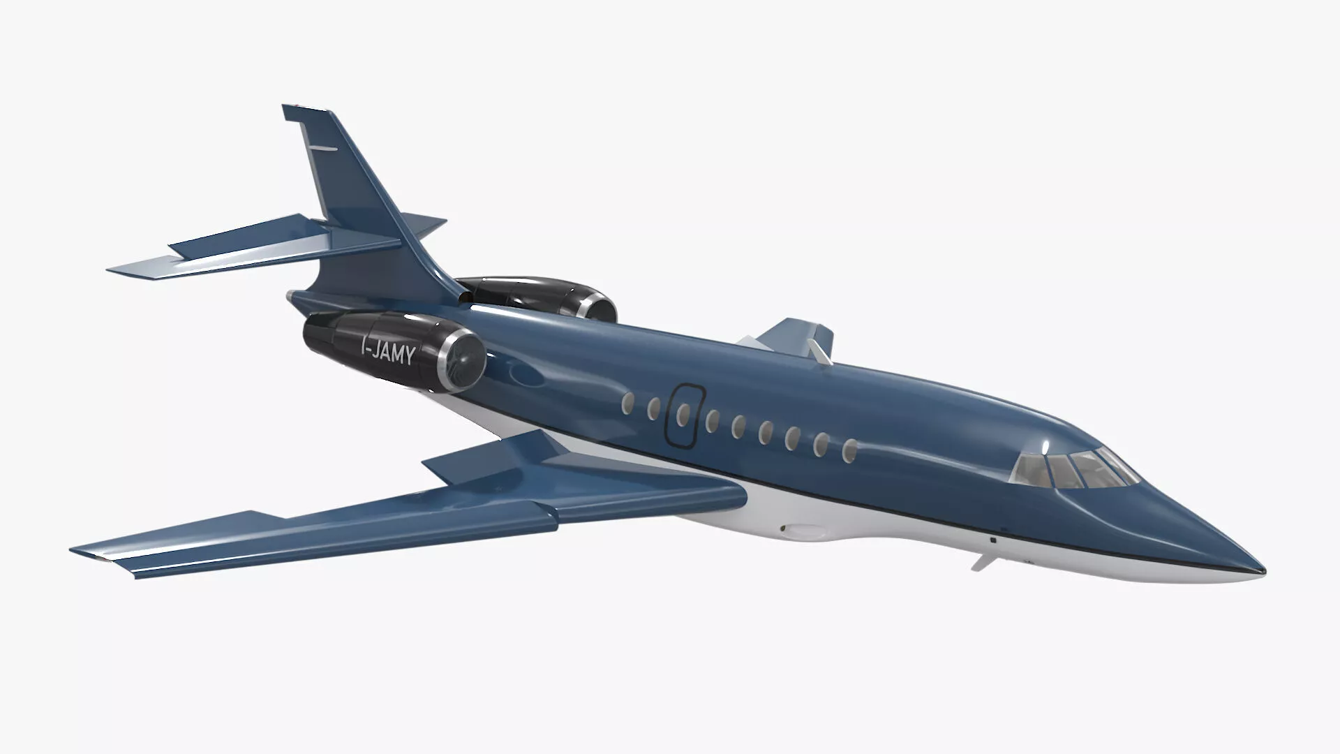 Falcon Business Jet Dassault 2000 Grey Rigged for Maya 3D model