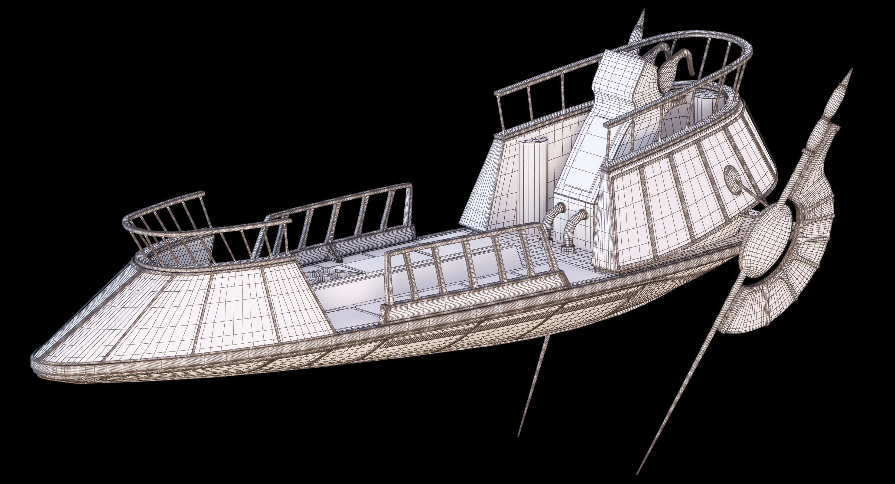 Star Wars Desert Skiff 3D model_18