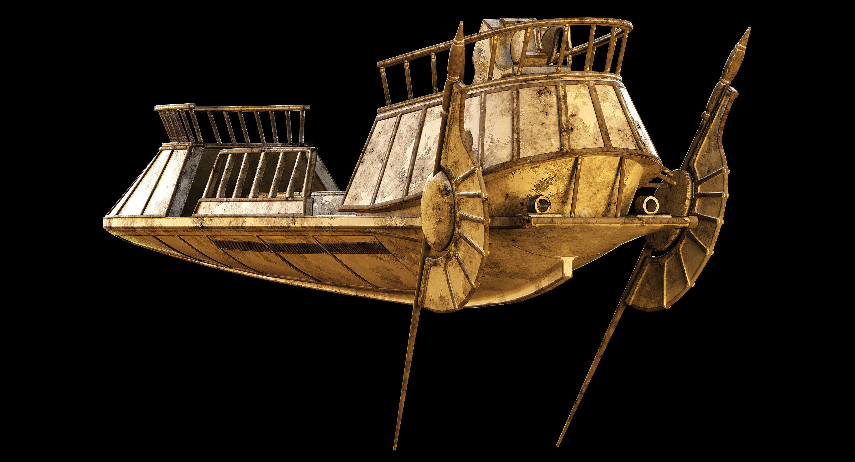 Star Wars Desert Skiff 3D model_3