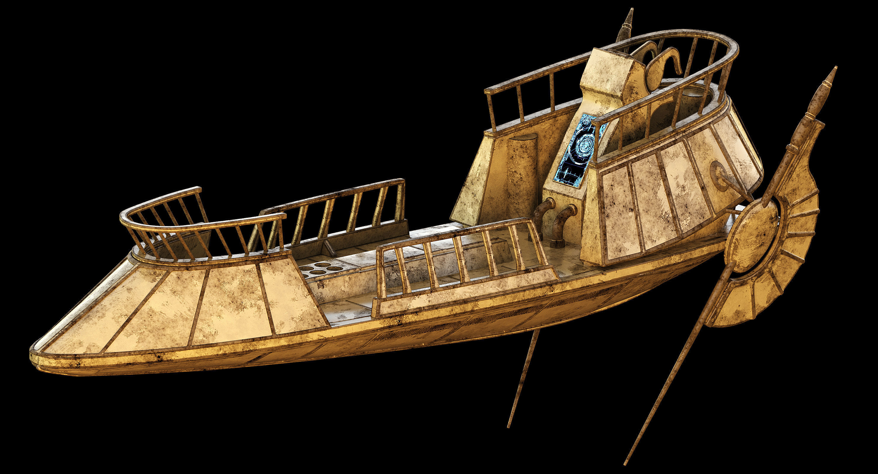 Star Wars Desert Skiff 3D model_5