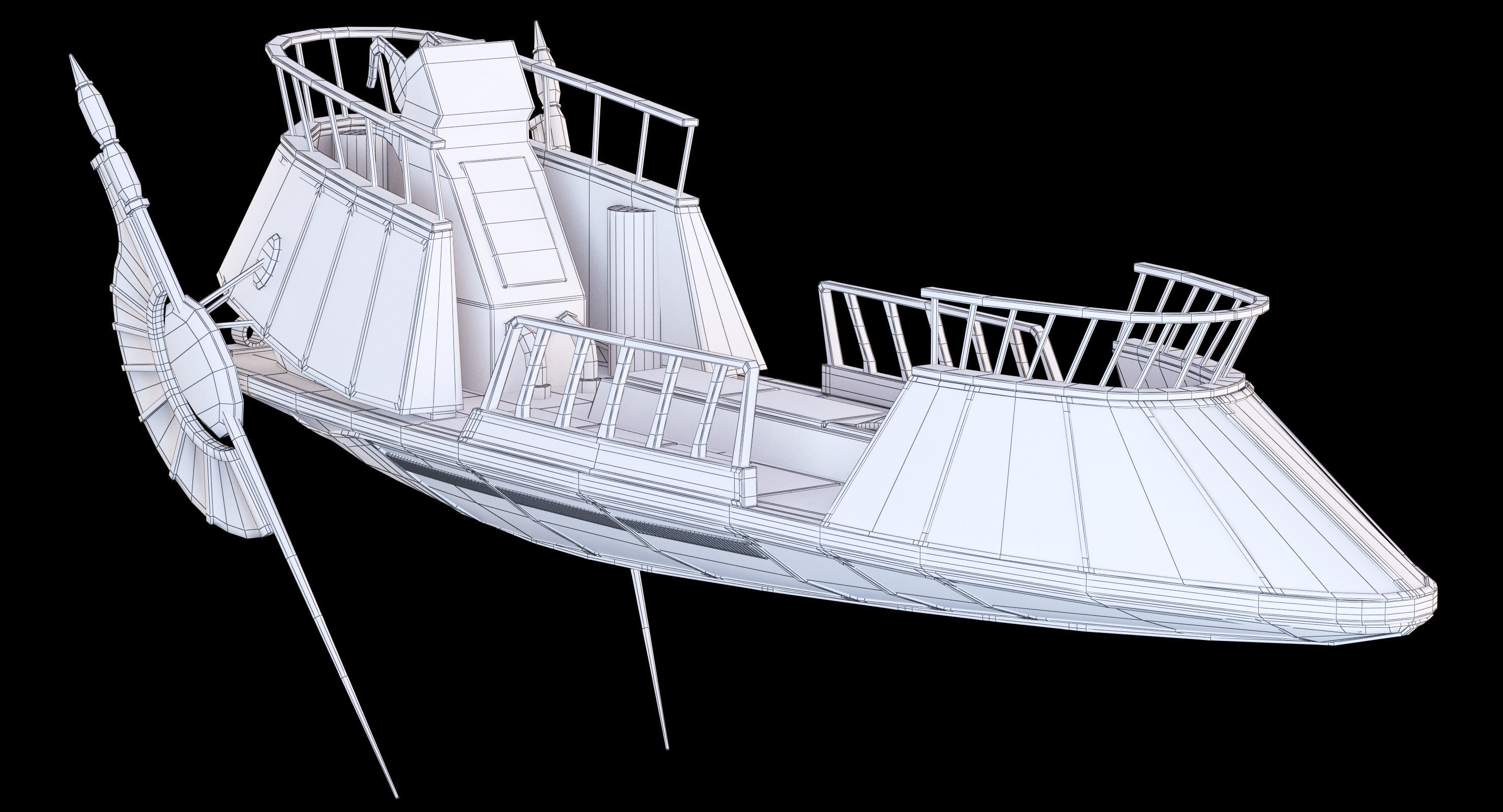 Star Wars Desert Skiff 3D model_17