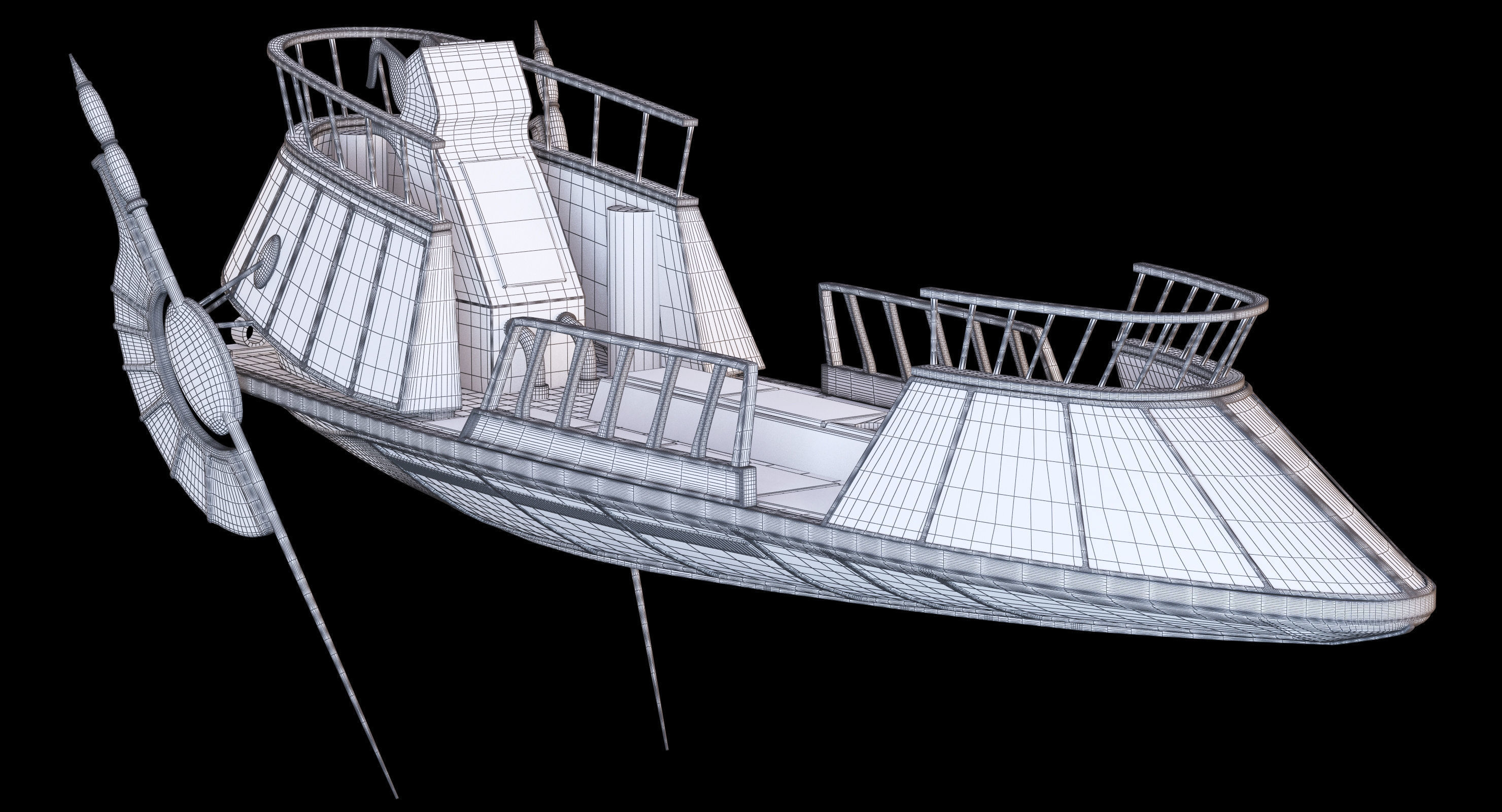 Star Wars Desert Skiff 3D model_16