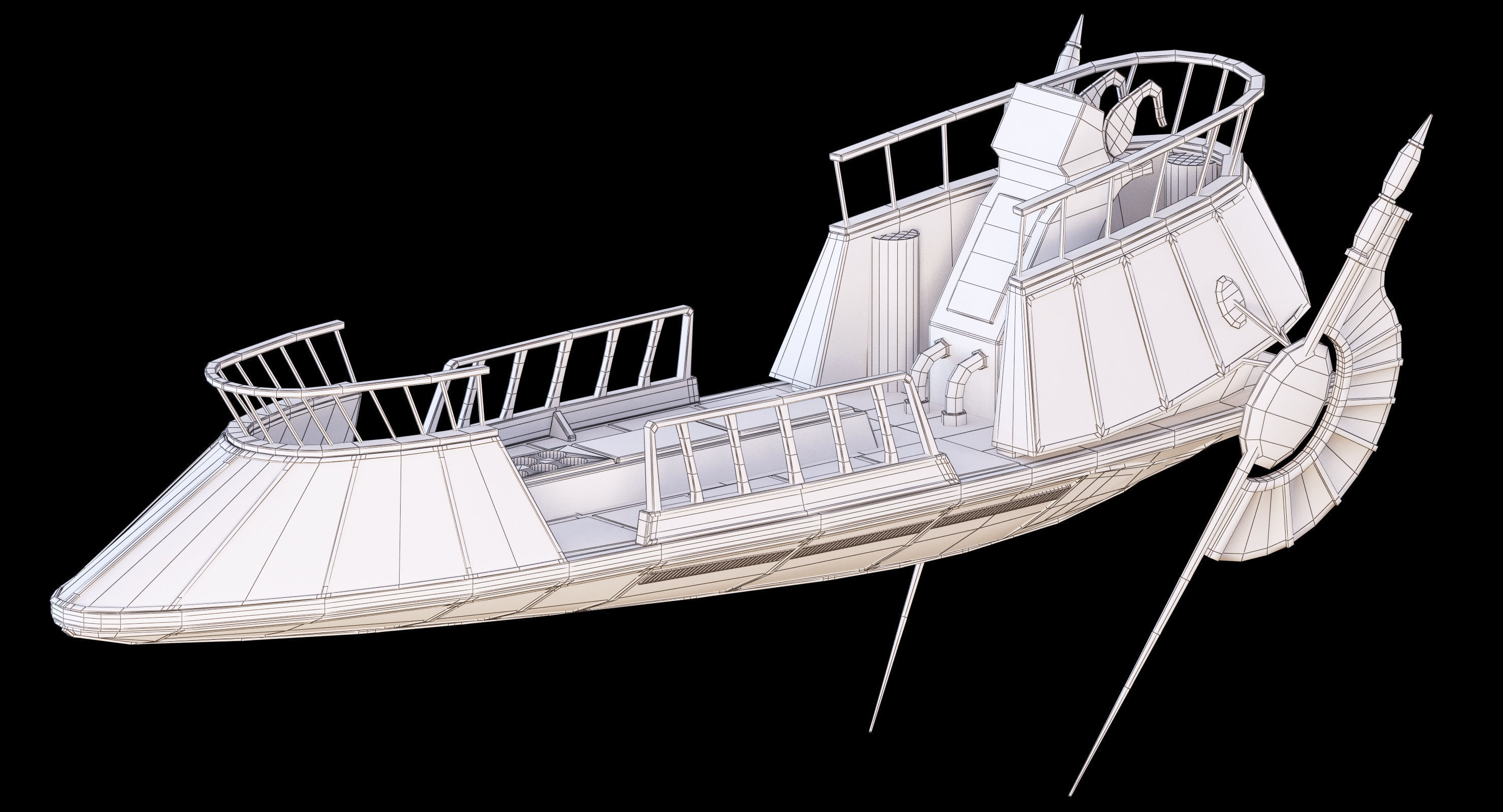 Star Wars Desert Skiff 3D model_19