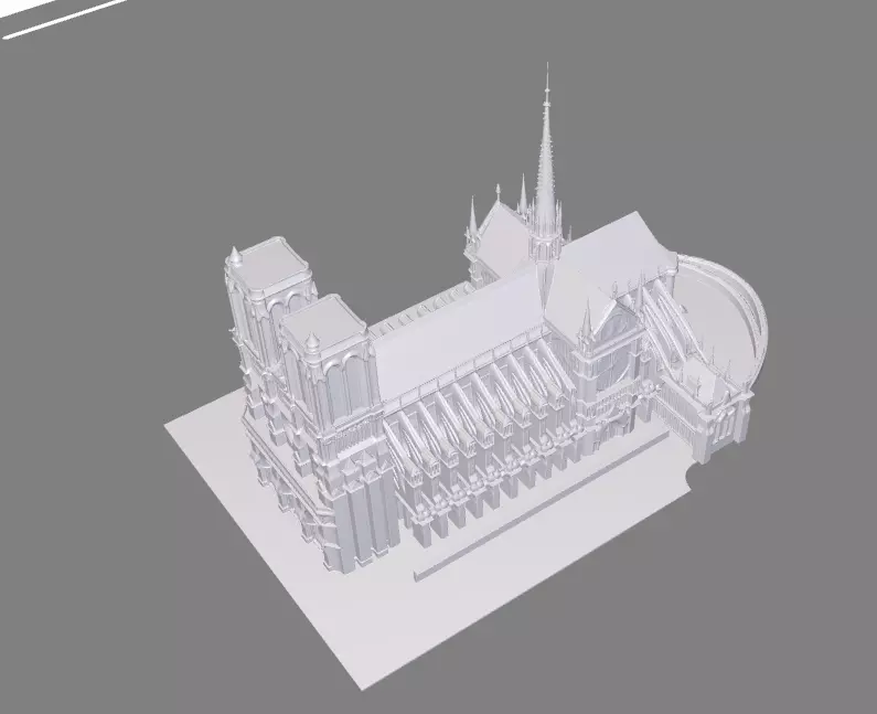 Notre Dame Cathedral 3D print model