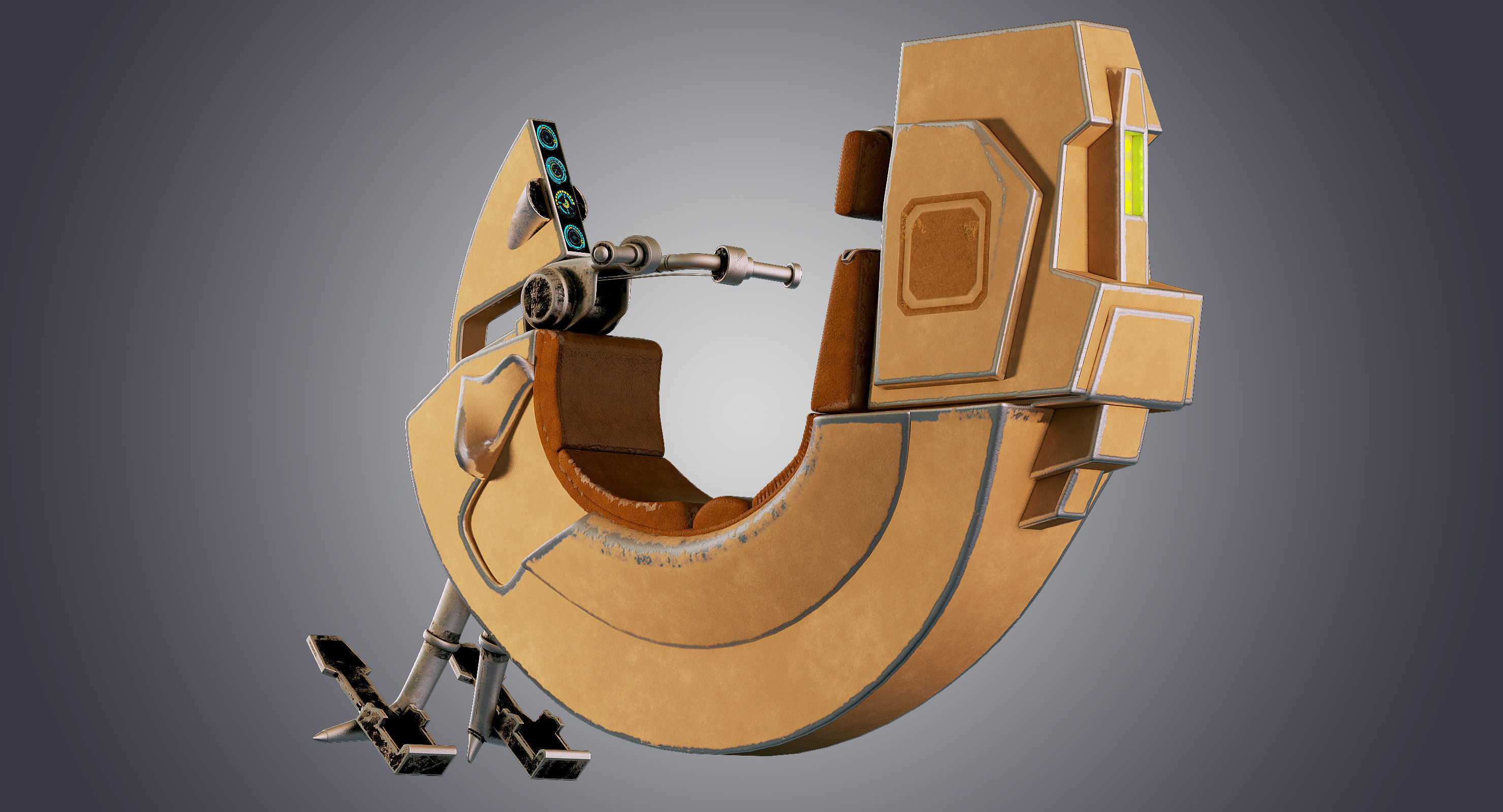 Star Wars Razalon FC-20 Speeder Bike 3D model_2