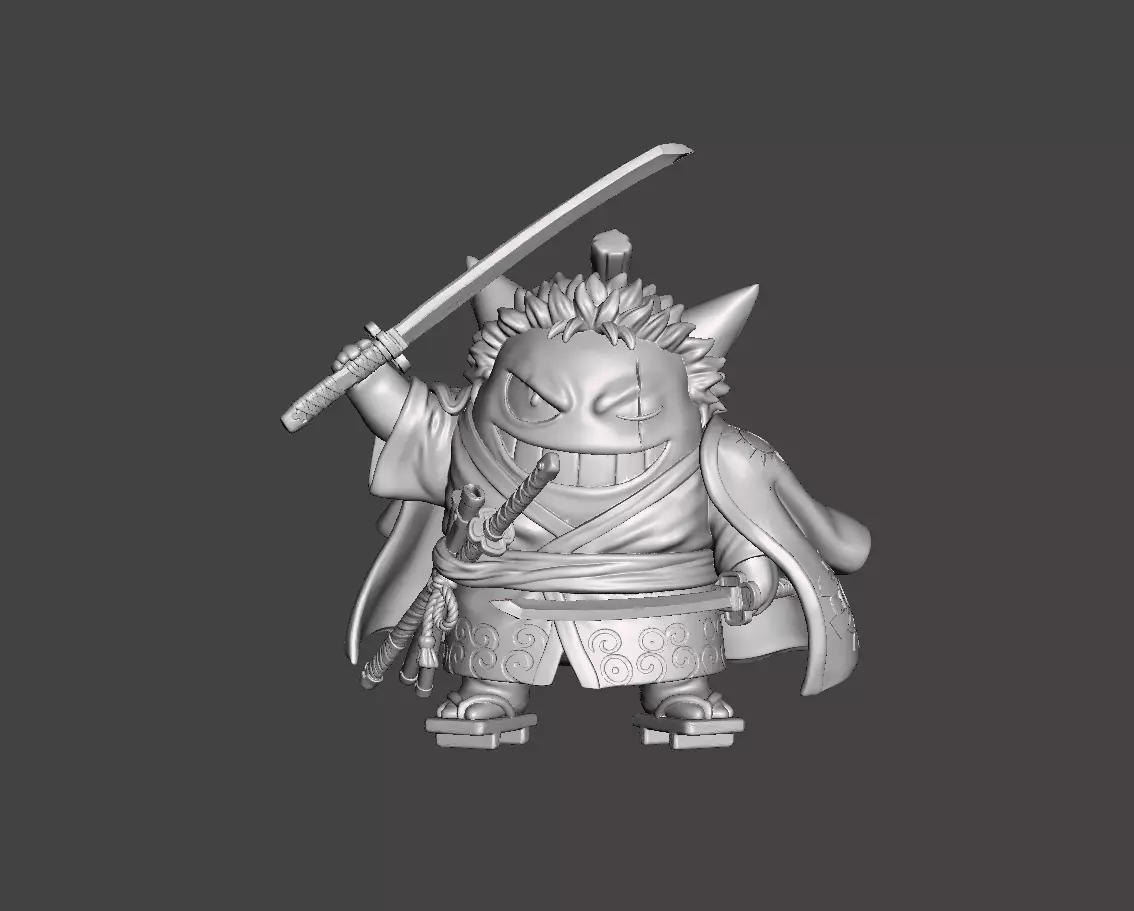 3D-PRIN太郎品 Gengar x Roronoa Zoro Wano 3D Model 3D model 3D printable | CGTrader