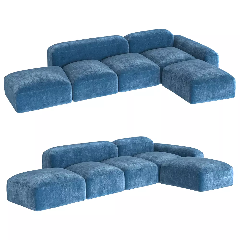 Modular sofa Lapis Low-poly 3D model