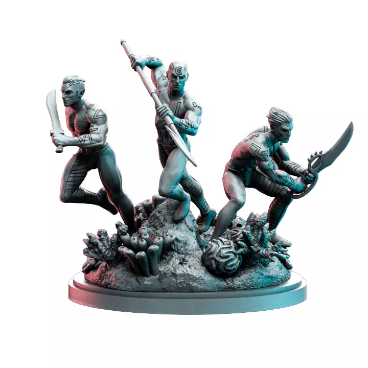 Underwater Soldiers IX - Collectible Hero Figurine 3D print model