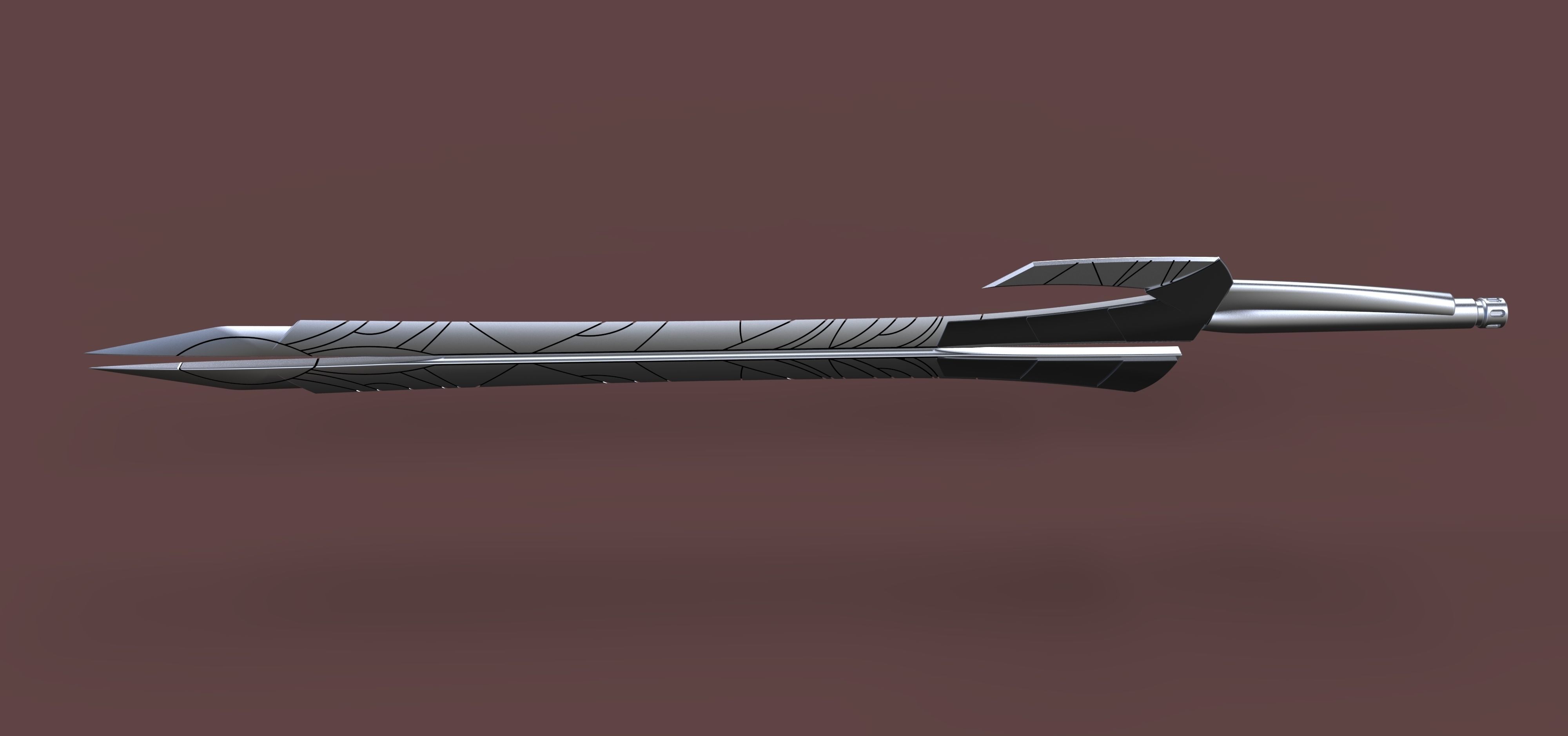 Sword of Gamora from Guardians of the Galaxy 3D model_6