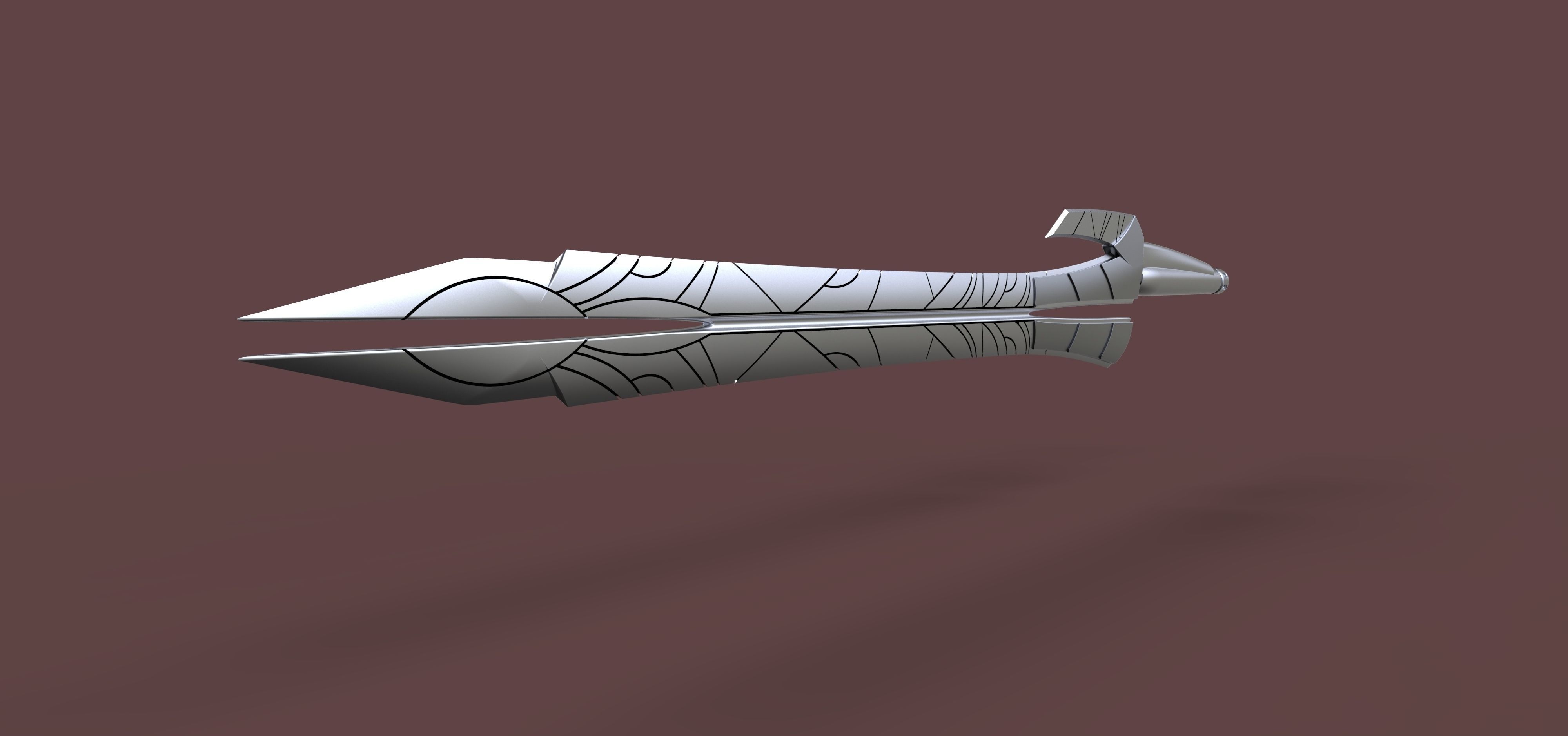 Sword of Gamora from Guardians of the Galaxy 3D model_3