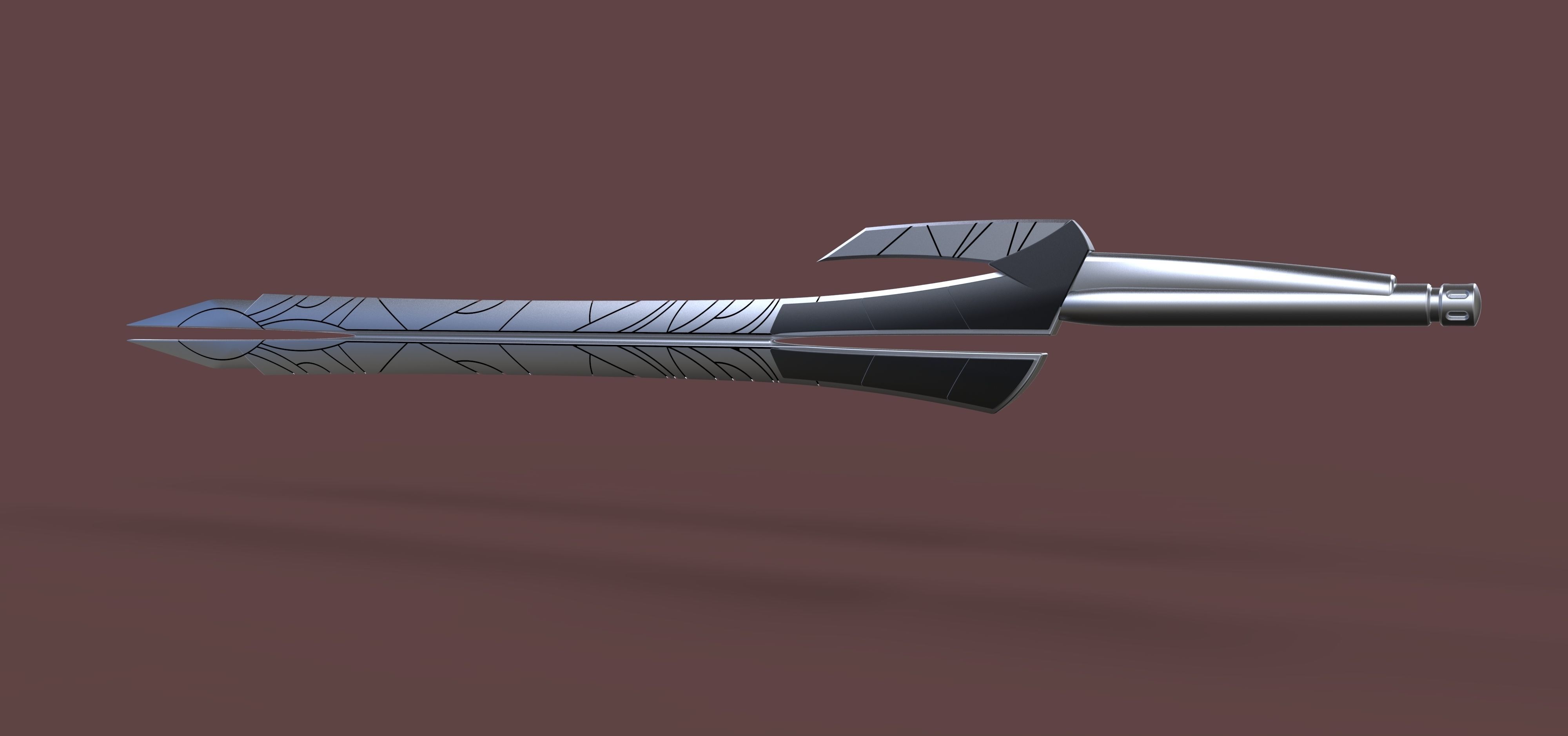 Sword of Gamora from Guardians of the Galaxy 3D model_10