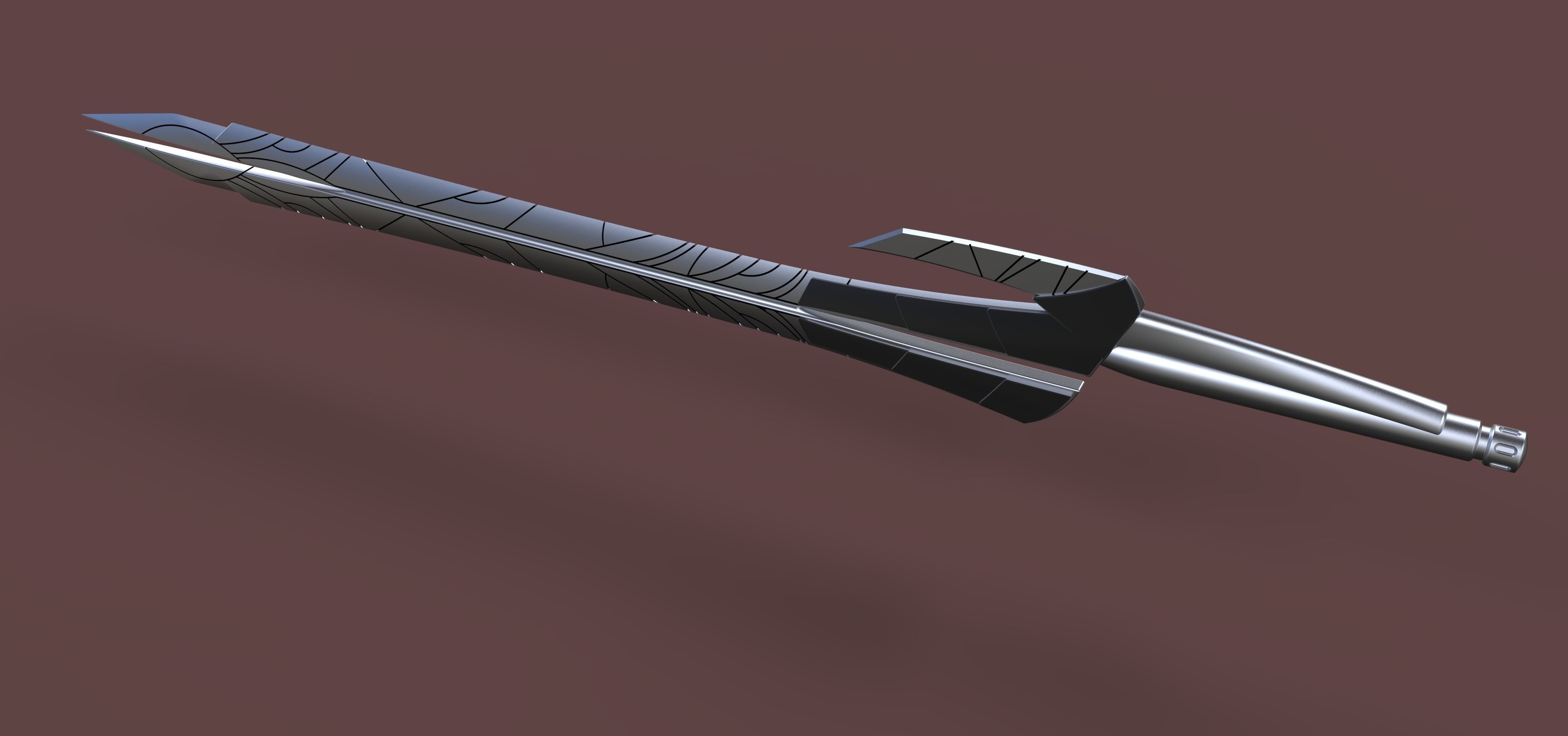 Sword of Gamora from Guardians of the Galaxy 3D model_9