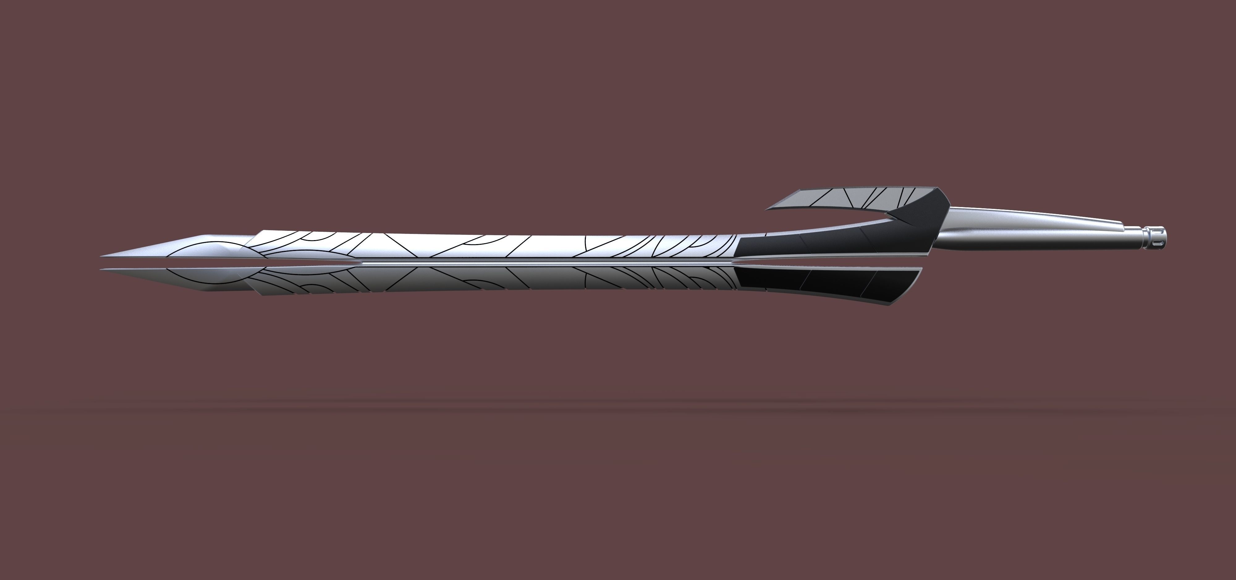 Sword of Gamora from Guardians of the Galaxy 3D model_7