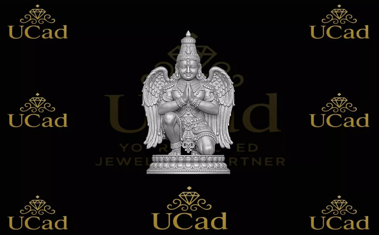 Garuda Standing Kneeling Statue 3D print model