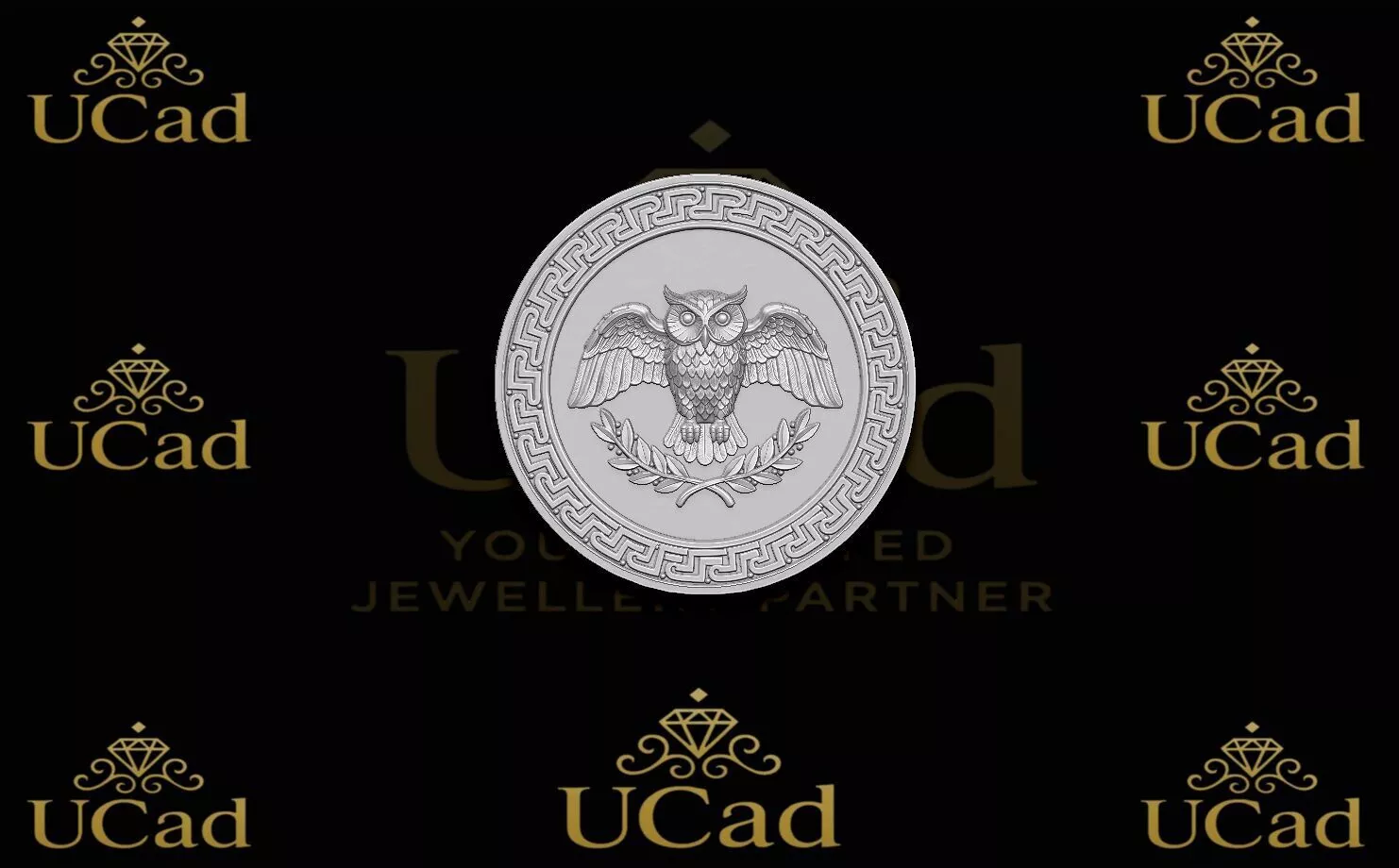 Greek Owl of Athena Coin Pendan 3D print model