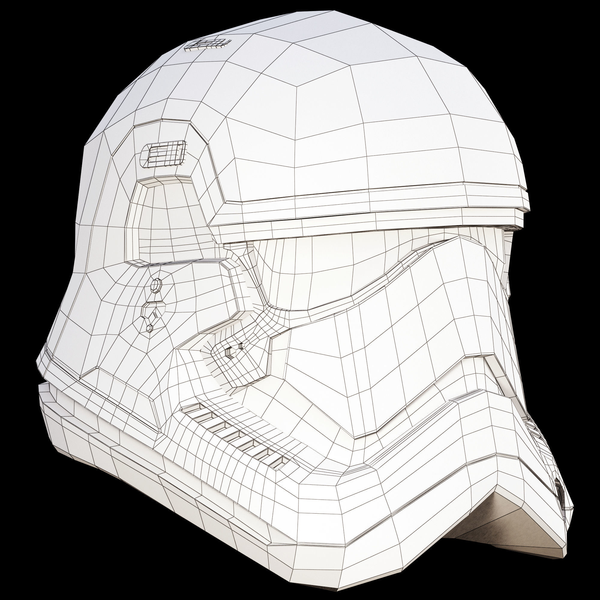 Star Wars First Order Stormtrooper Helmet 3D model_12
