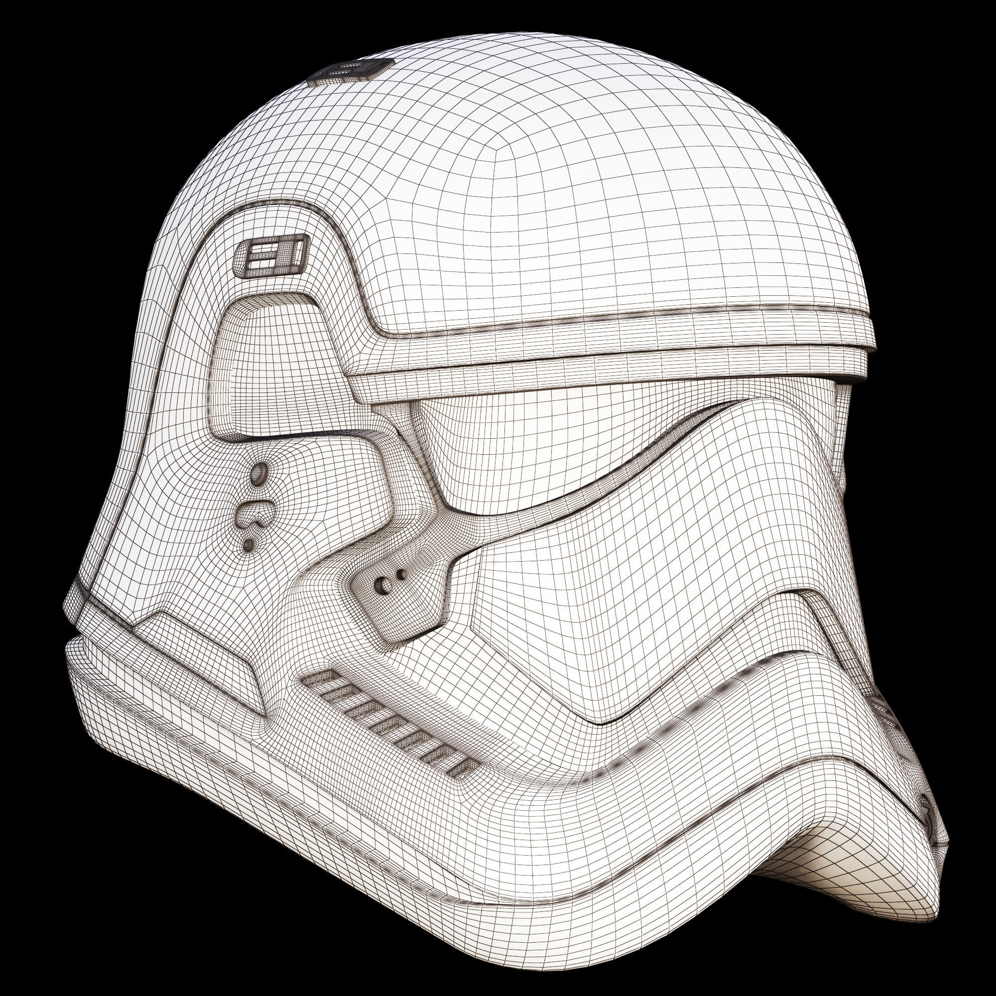 Star Wars First Order Stormtrooper Helmet 3D model_11