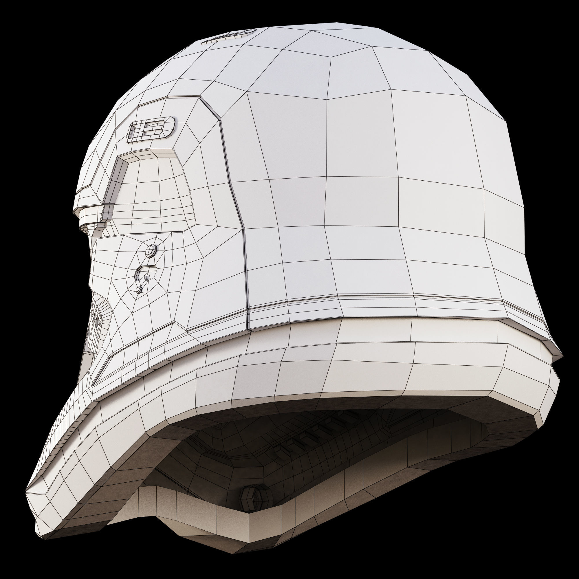 Star Wars First Order Stormtrooper Helmet 3D model_14