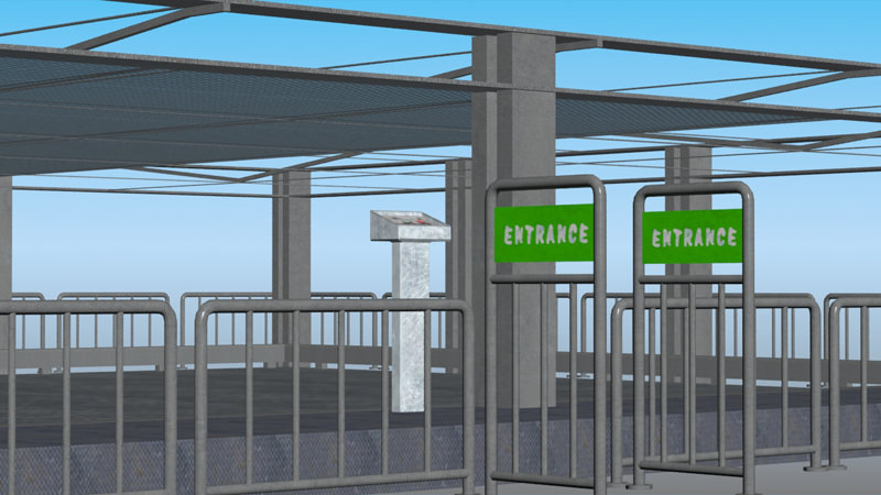 old arena Low-poly 3D model_1