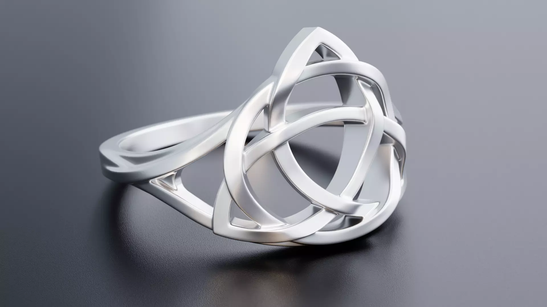 Celtic Trinity Knot Ring - Design-5 3D print model