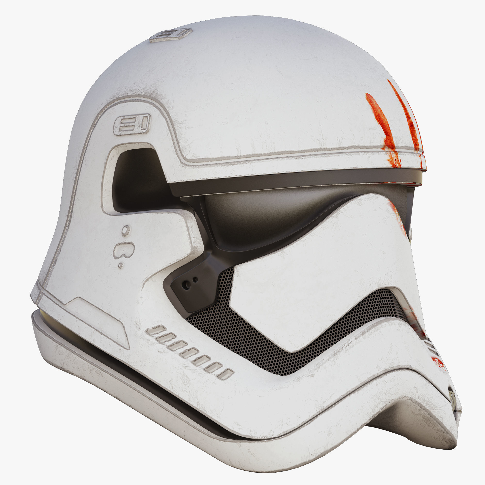 Star Wars First Order Stormtrooper Finn Helmet 3D model_2