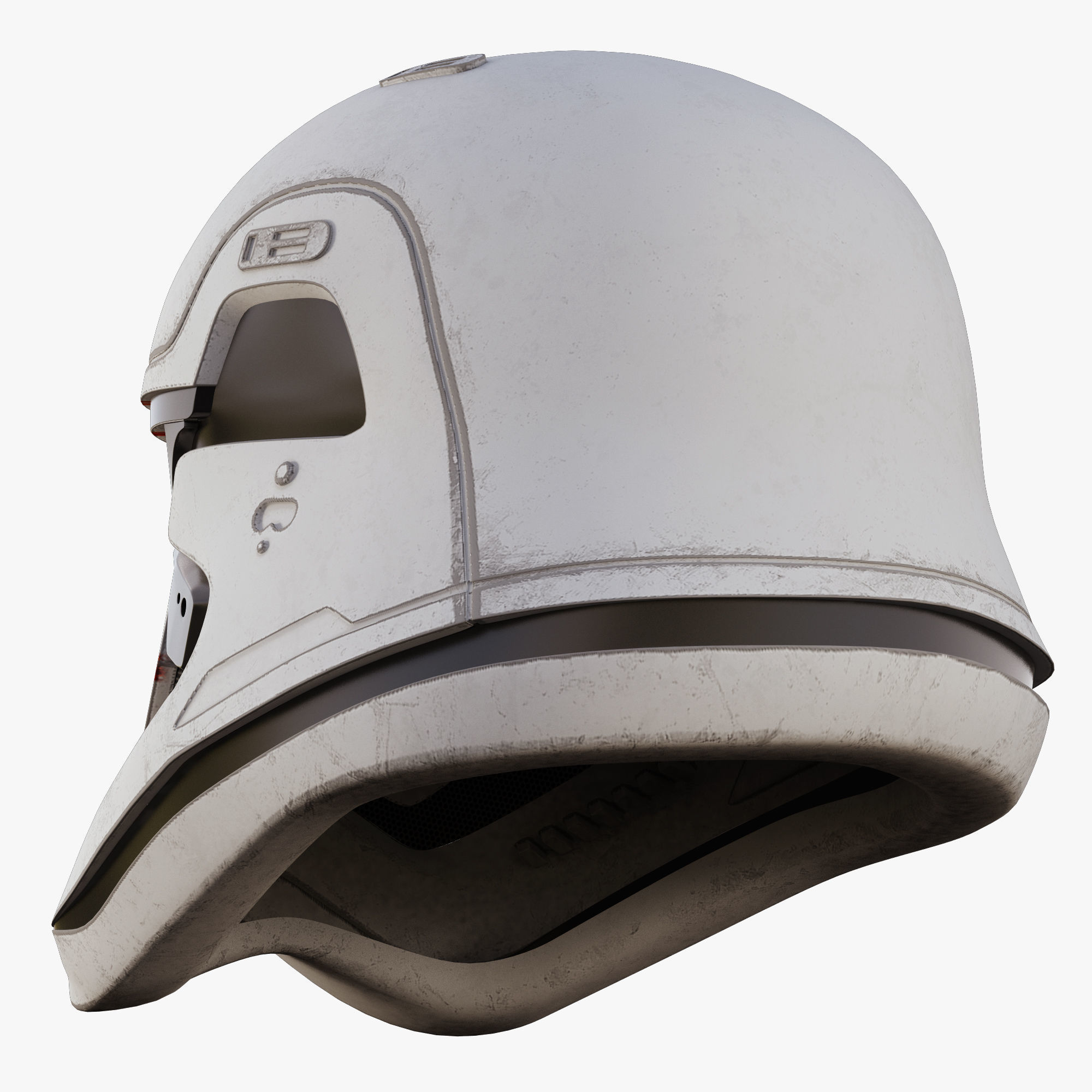Star Wars First Order Stormtrooper Finn Helmet 3D model_4