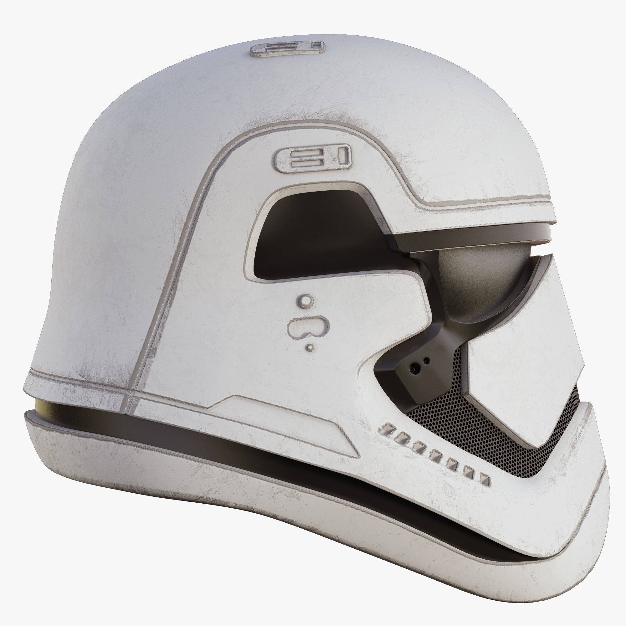 Star Wars First Order Stormtrooper Finn Helmet 3D model_5
