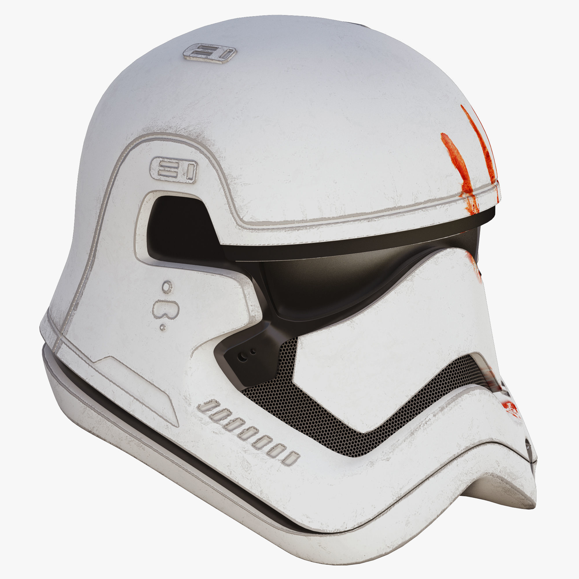Star Wars First Order Stormtrooper Finn Helmet 3D model_9
