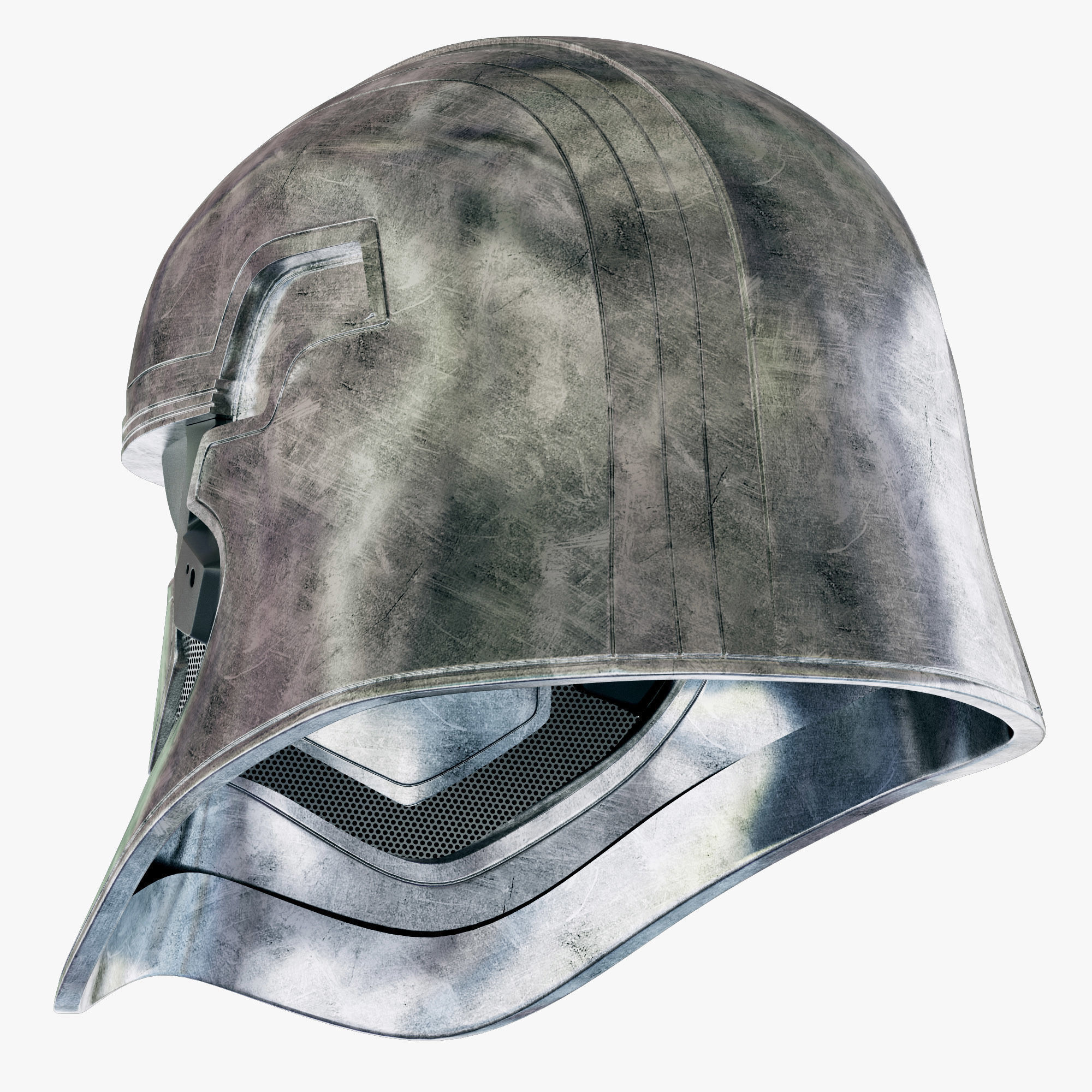 Star Wars First Order Captain Phasma Helmet 3D model_3