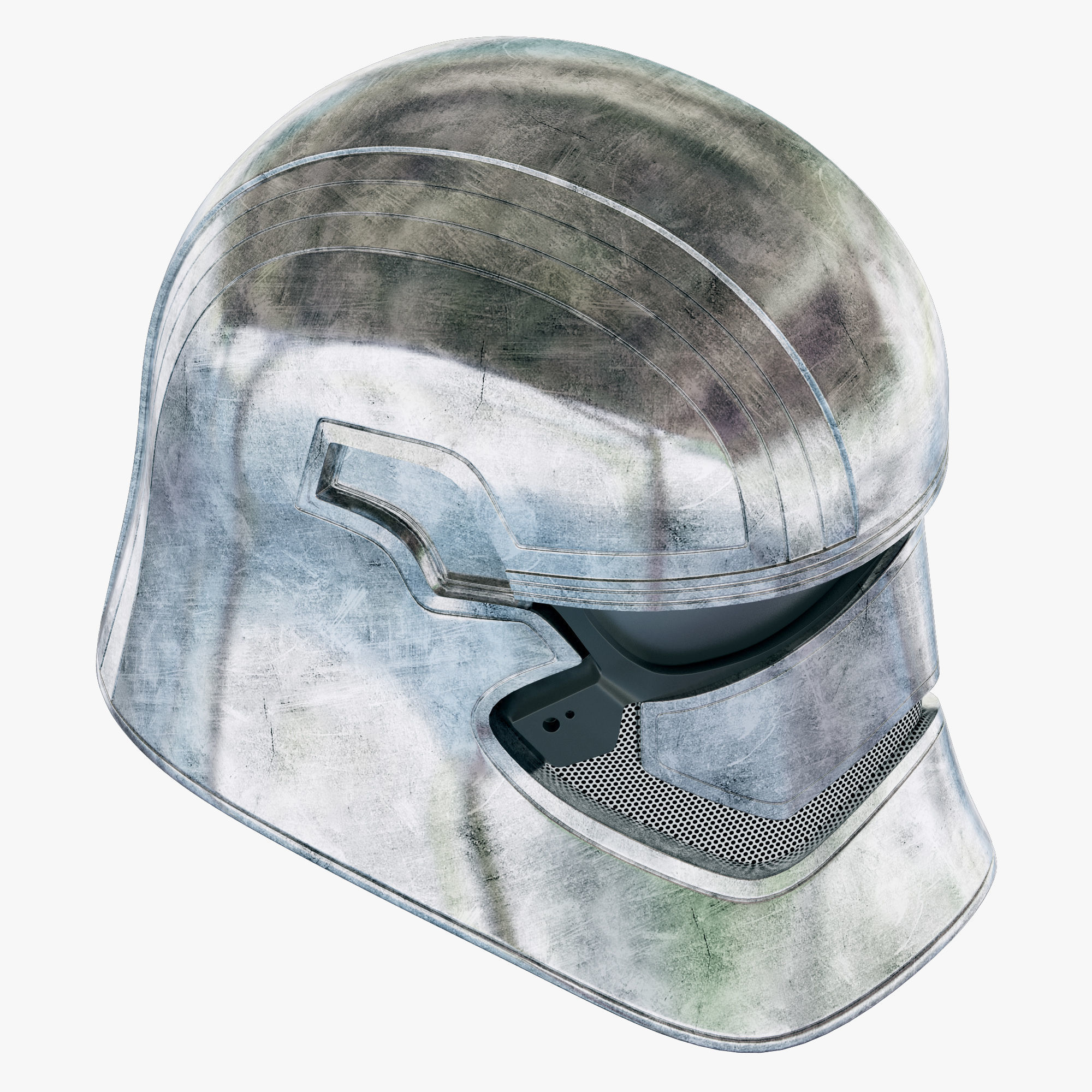 Star Wars First Order Captain Phasma Helmet 3D model_4