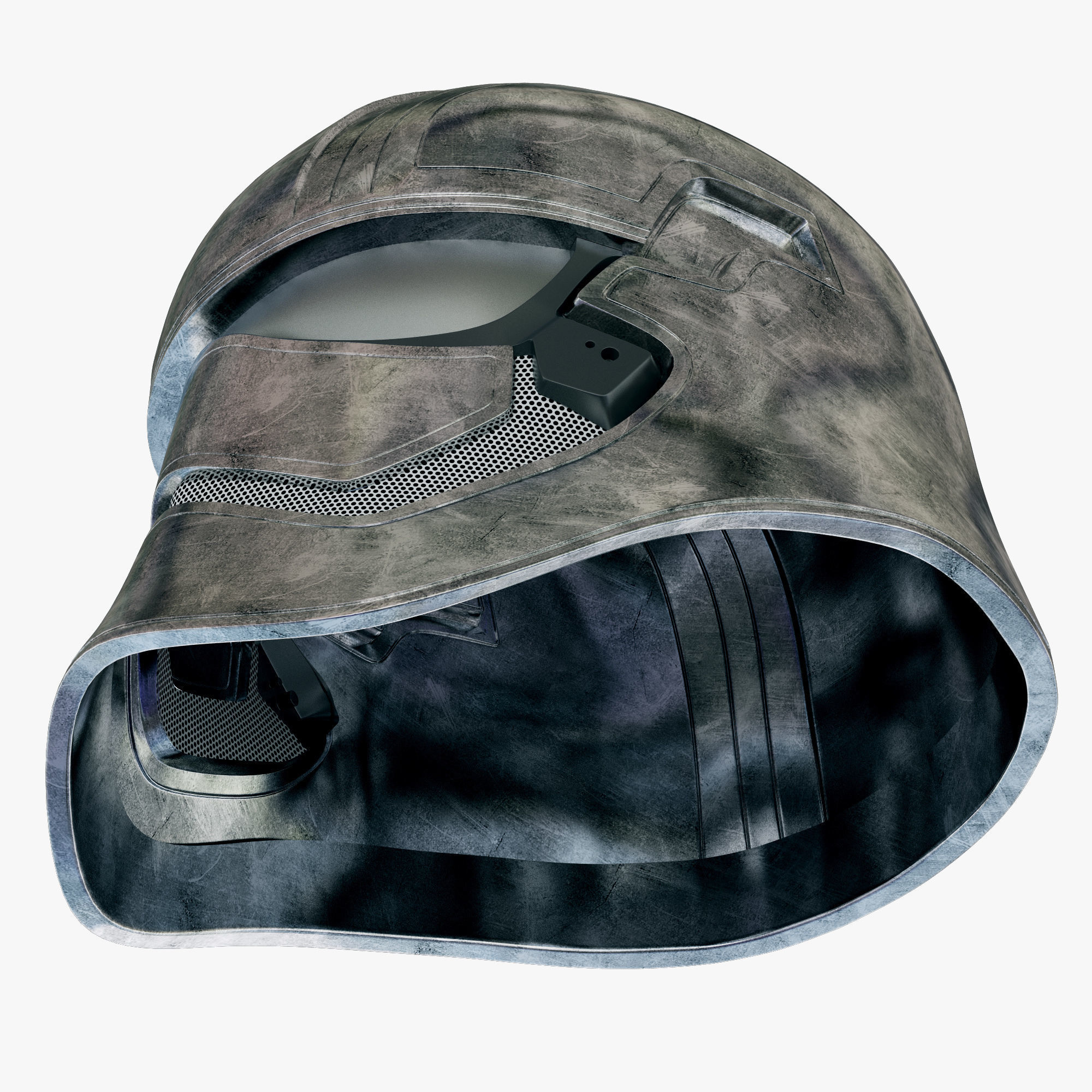 Star Wars First Order Captain Phasma Helmet 3D model_8