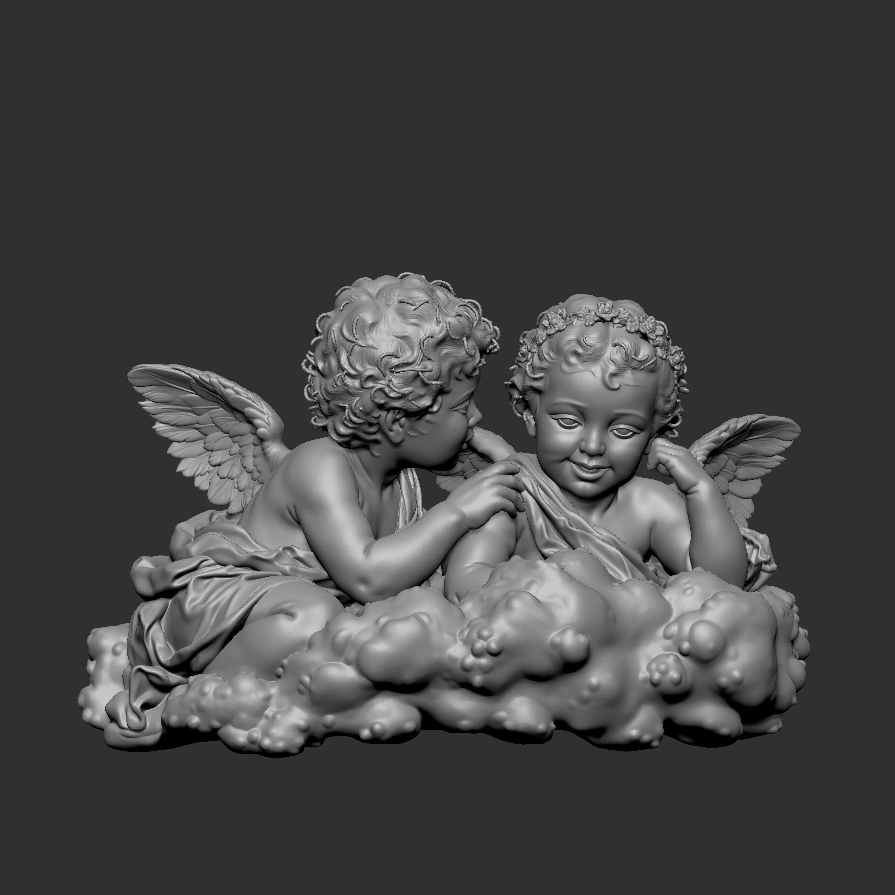 angel statue Putti Angels 3D print model