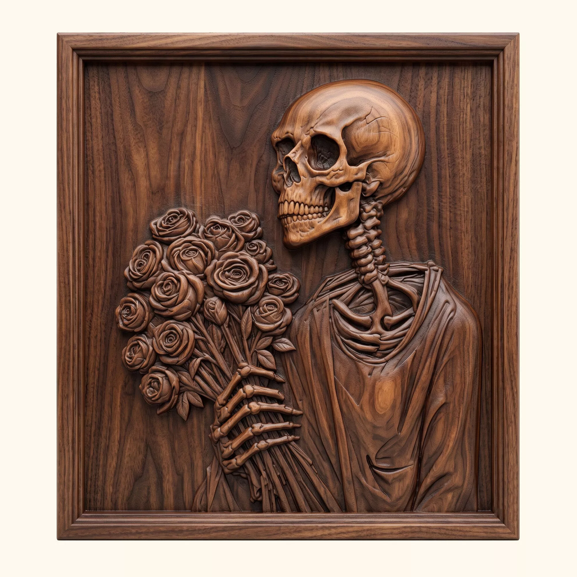 Skeleton Rose Bouquet 3D print model