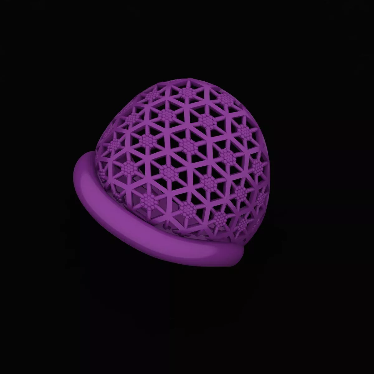 Modern Turkish Ring Design - Arabic Mesh Style 3D print model