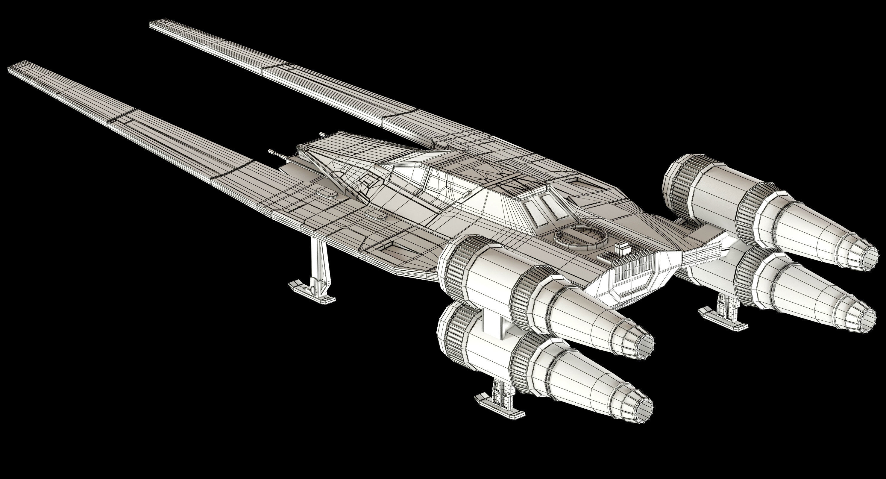 Star Wars U-Wing UT-60D 3D model_19