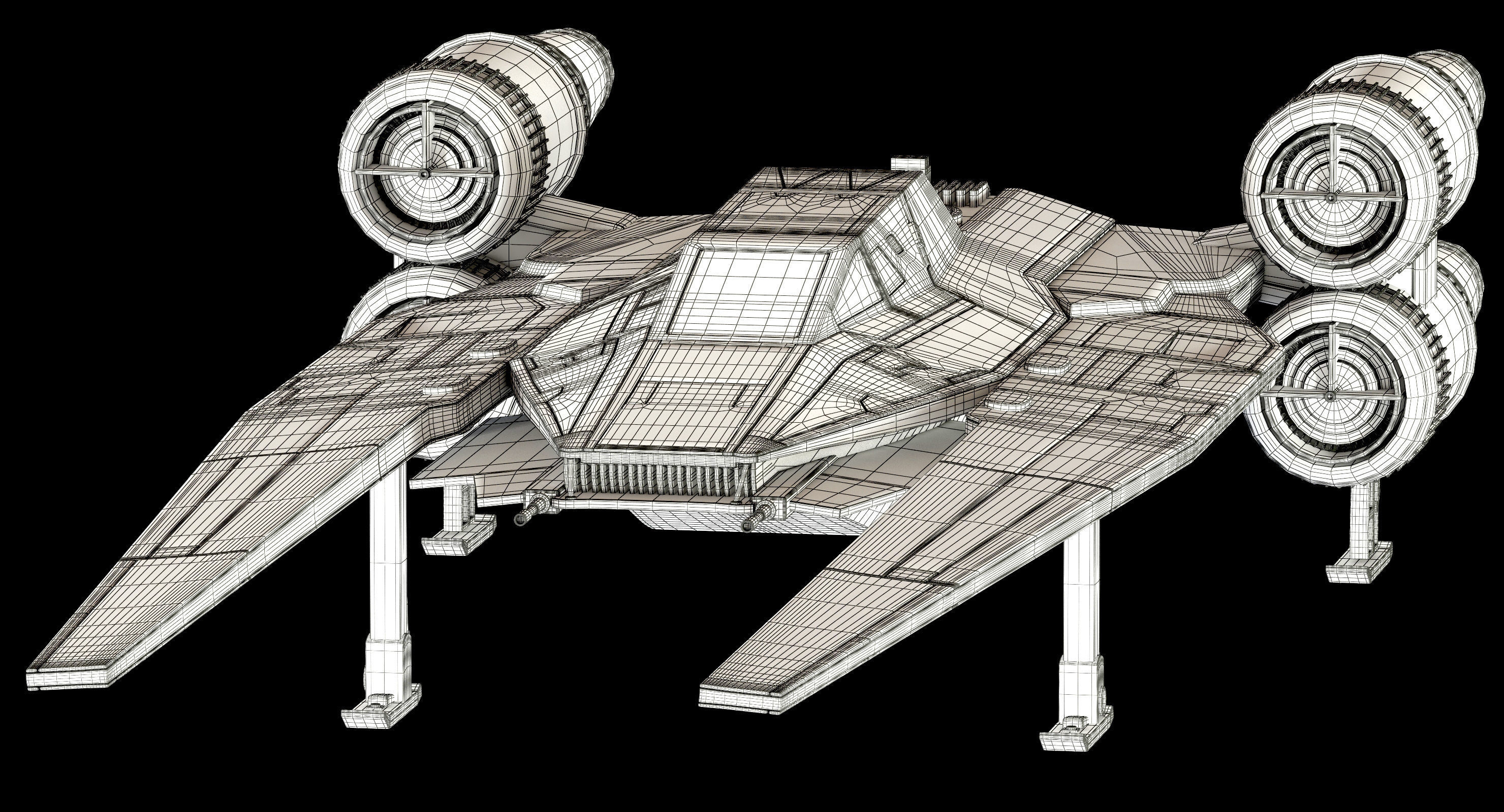 Star Wars U-Wing UT-60D 3D model_28