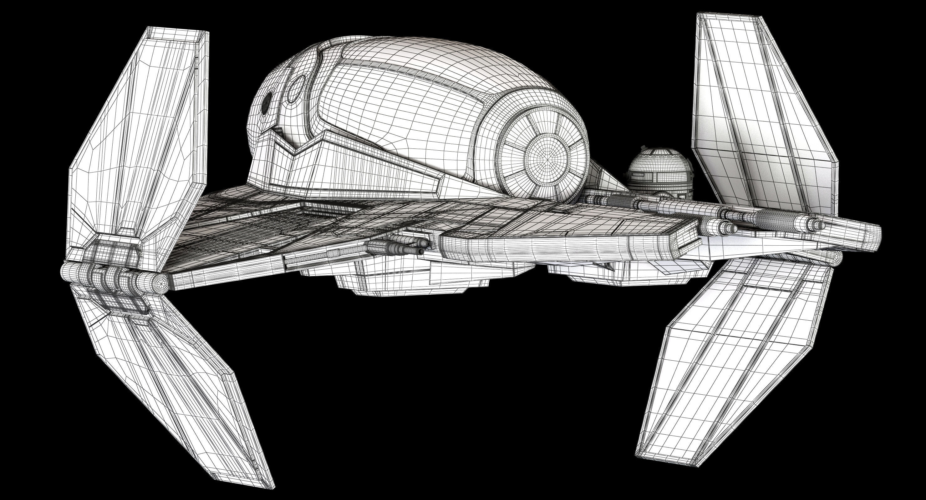 Star Wars ETA-2 Jedi Interceptor 3D model_21